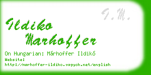 ildiko marhoffer business card